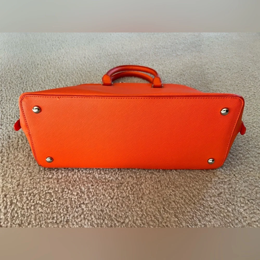 Zara Orange Monochrome City Satchel Bag